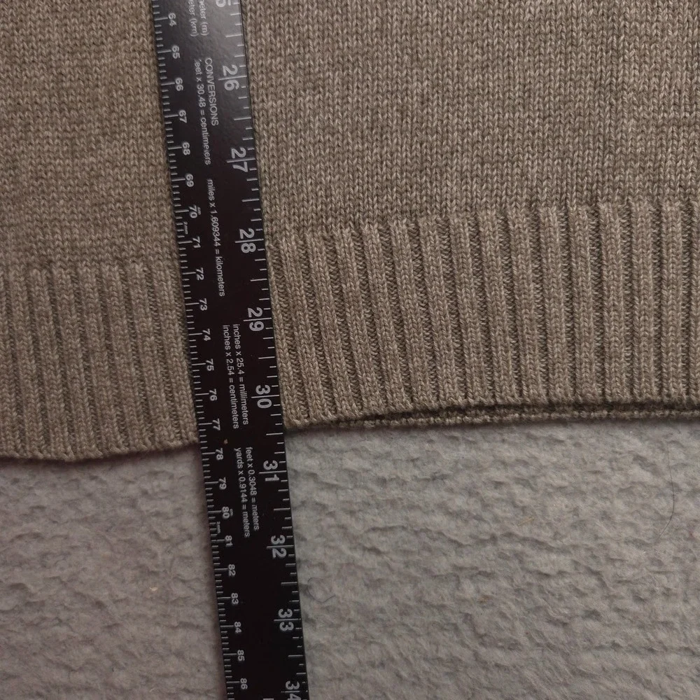 Columbia‎ Sweater Mens 2XL Brown Blue Half Zip Pullover Cotton Striped Outdoors